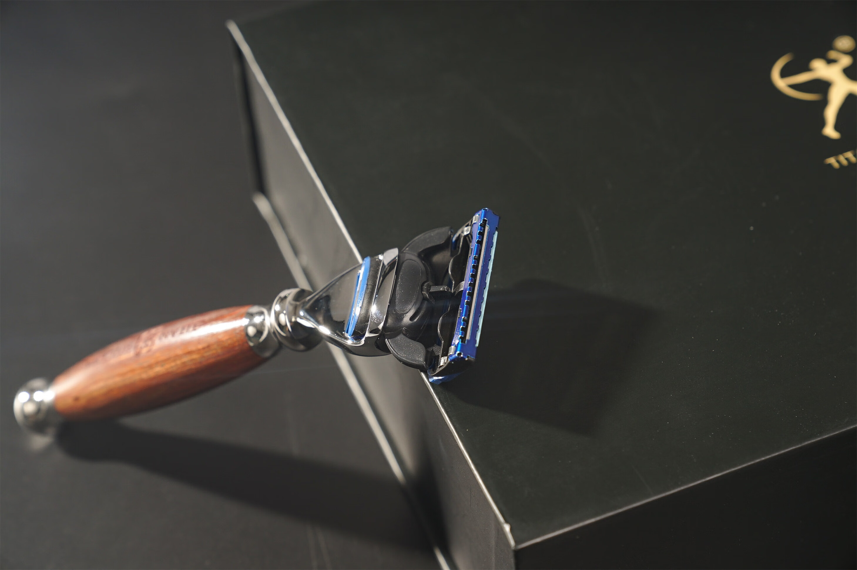 大力人titan高档血木黑檀绿檀天然手柄德国手动剃须刀男士刮胡刀老式