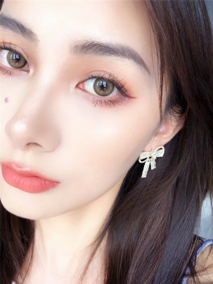 bollycon 冻柠茶年抛 欧美网红美瞳进口彩色校园网红隐形眼镜2片 度数