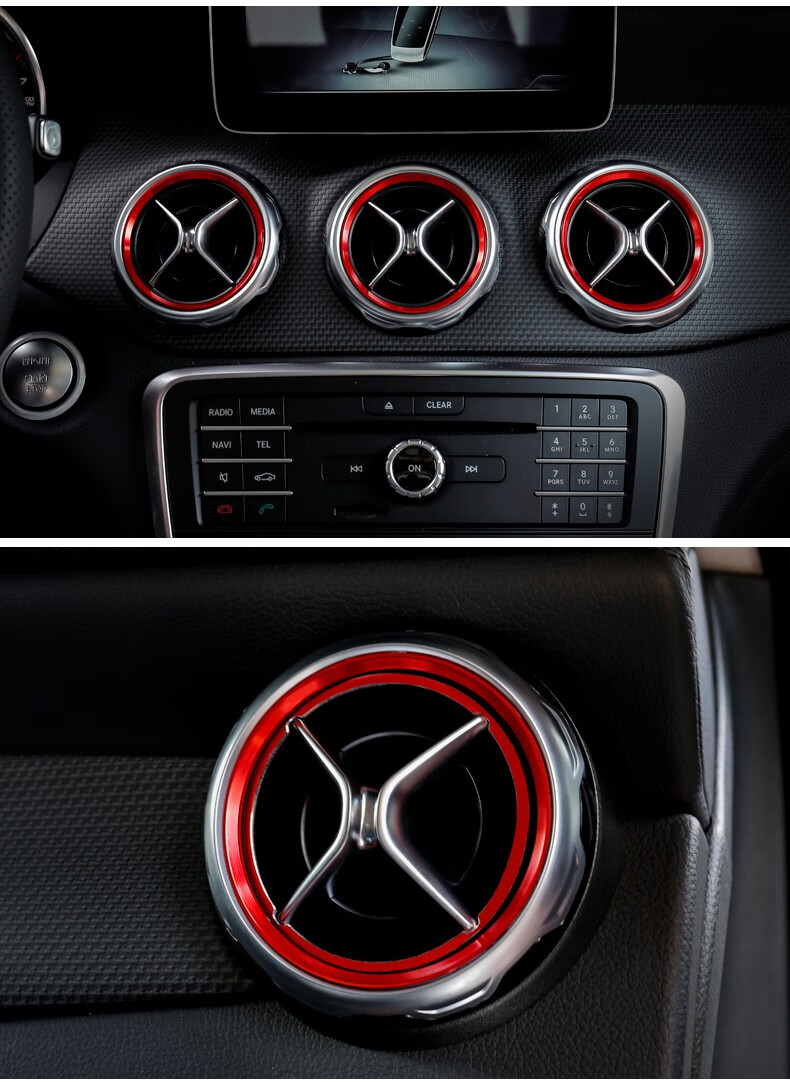 适用于奔驰装饰gla200cla220空调出风口圈c/a级glc260改装c200l内饰