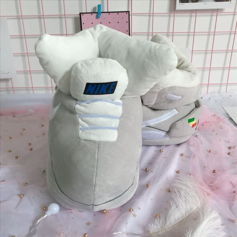 抖音椰子棉拖鞋回到未来发光棉鞋黑红恶搞保暖家居棉拖鞋批发 室外穿