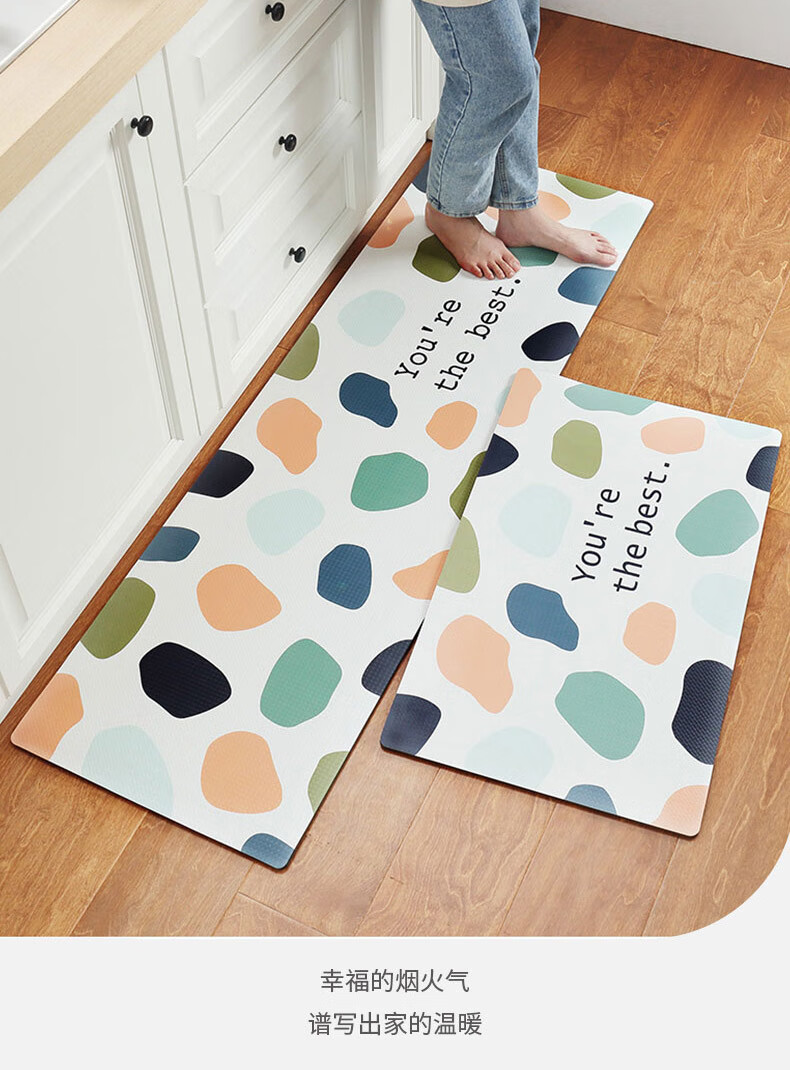 可剪裁耐脏烹饪操作台做饭厨房餐台脚踏垫清洁方便大理石45cmx75cm