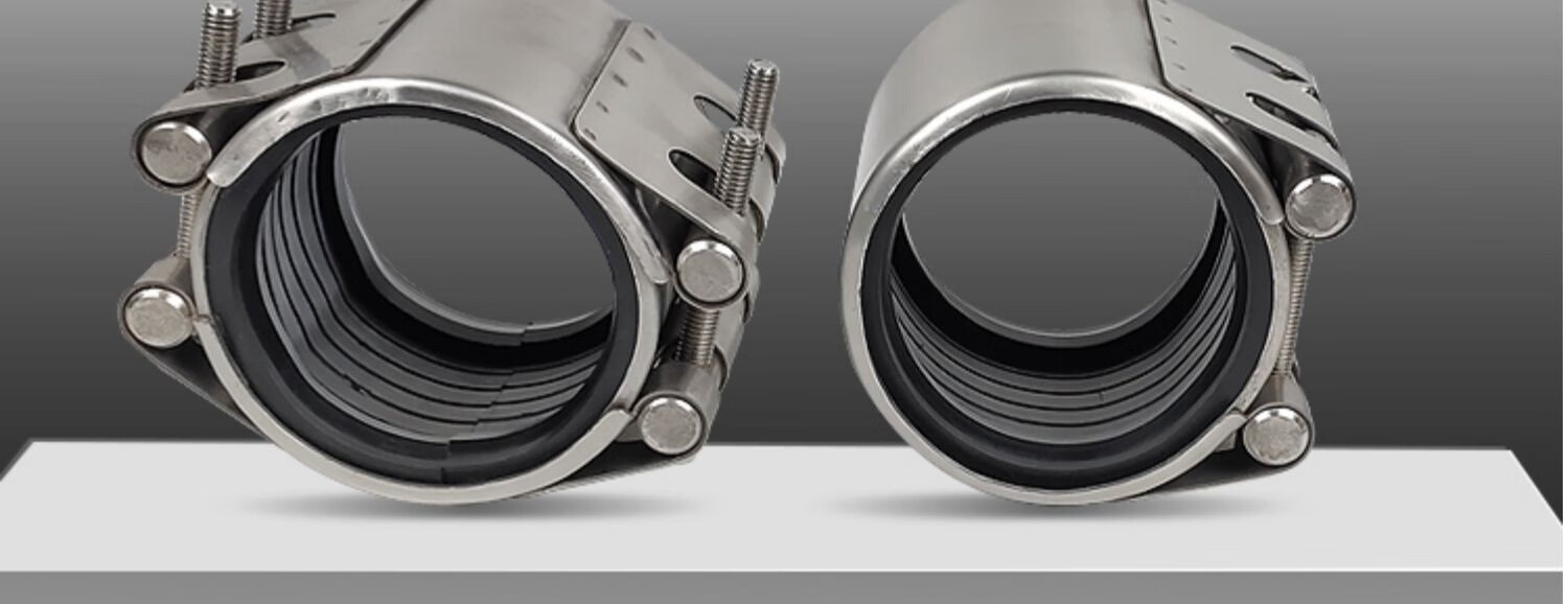 304l不锈钢管道快速修补器连接器pe管堵漏管夹高温卡箍抢修哈夫节