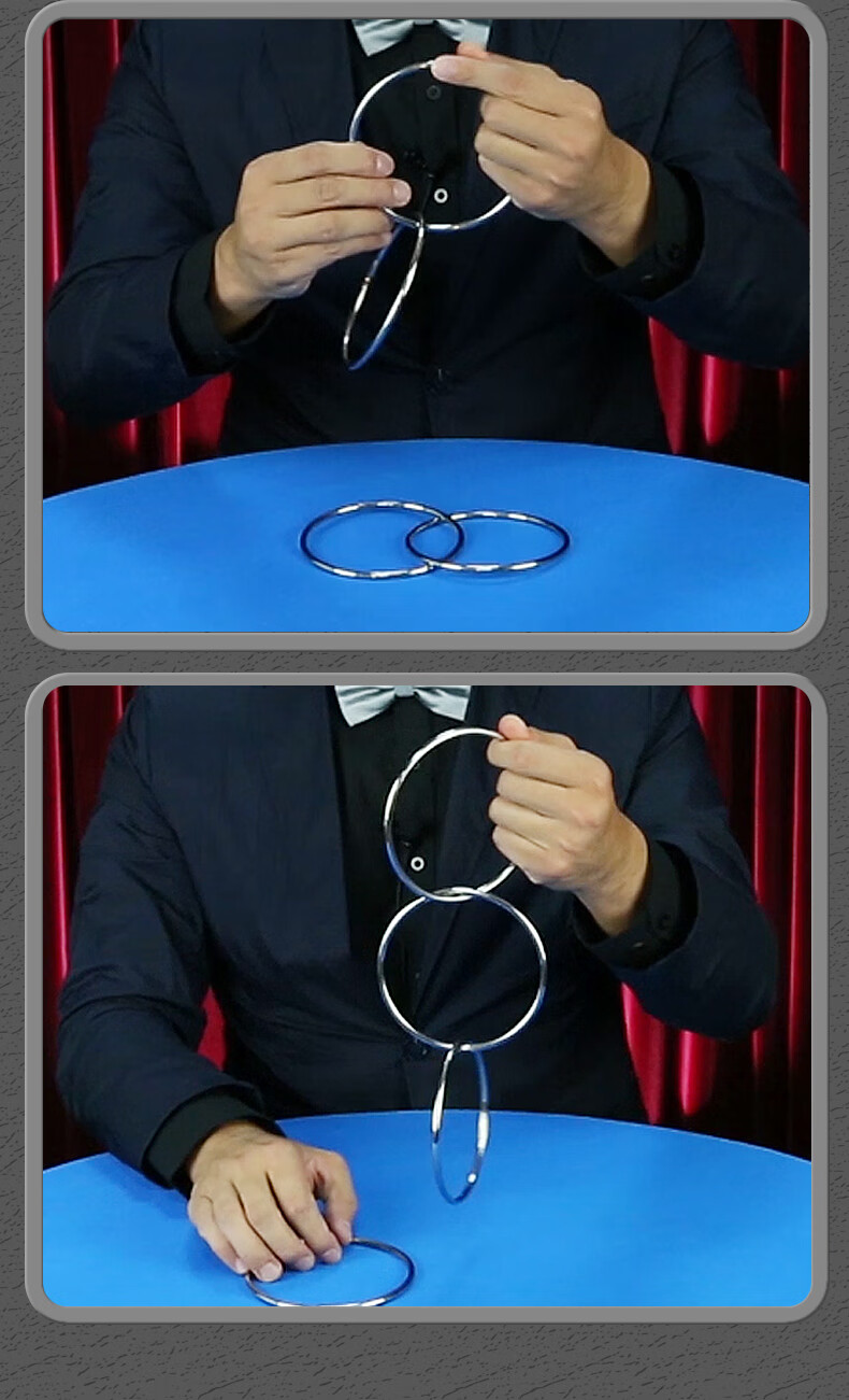 魔法汇儿童魔术玩具创意解压魔术环四连环魔术道具送朋友礼盒玩具女孩