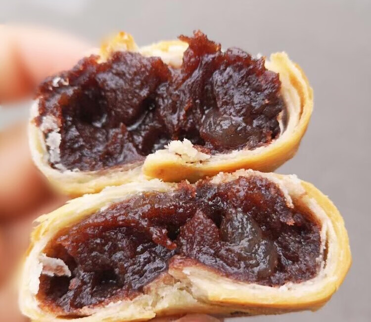 中秋新塍陆家桥活油豆沙月饼传统手工老式苏式馅酥皮礼盒 猪油豆沙300