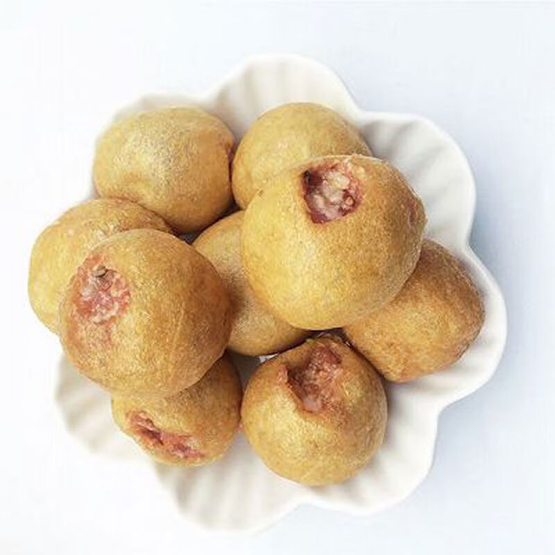 江南特色无锡油面筋塞肉大个鲜肉面筋小吃食堂快餐半成品200个江浙沪