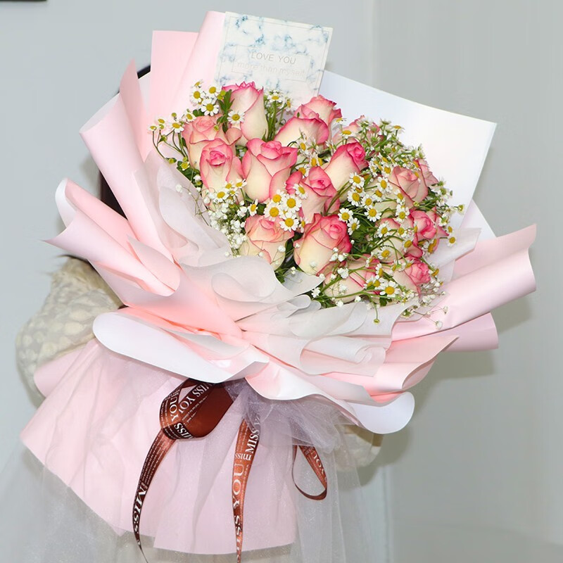 荟鲜阁 鲜花速递爱莎红袖玫瑰送女友闺蜜表白纪念日生日礼物全国同城