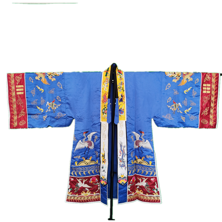 正一道法器用品法衣 道袍 五龙法衣小袖五龙衣高功衣 金线降衣 红色 s