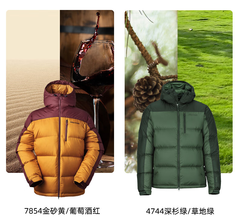 顶级户外 土拨鼠 Marmot V73263 185克700蓬拒水鹅绒 男士面包羽绒服 图22
