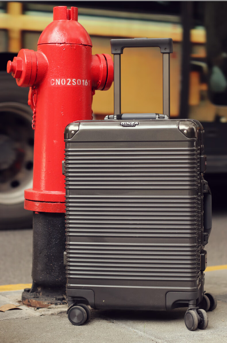 银座ginza 商务拉杆箱 自带杯架可放保温杯 轻盈方便携带男女通用