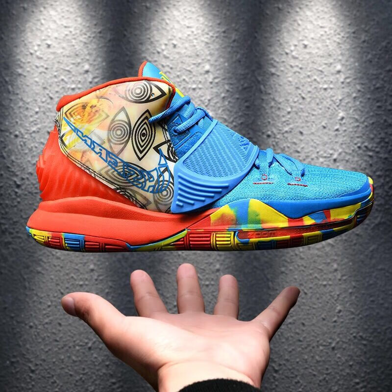 男治愈世界6城市限定笑脸5地狱之火莆田跑步气垫运动鞋 欧文6广州限定