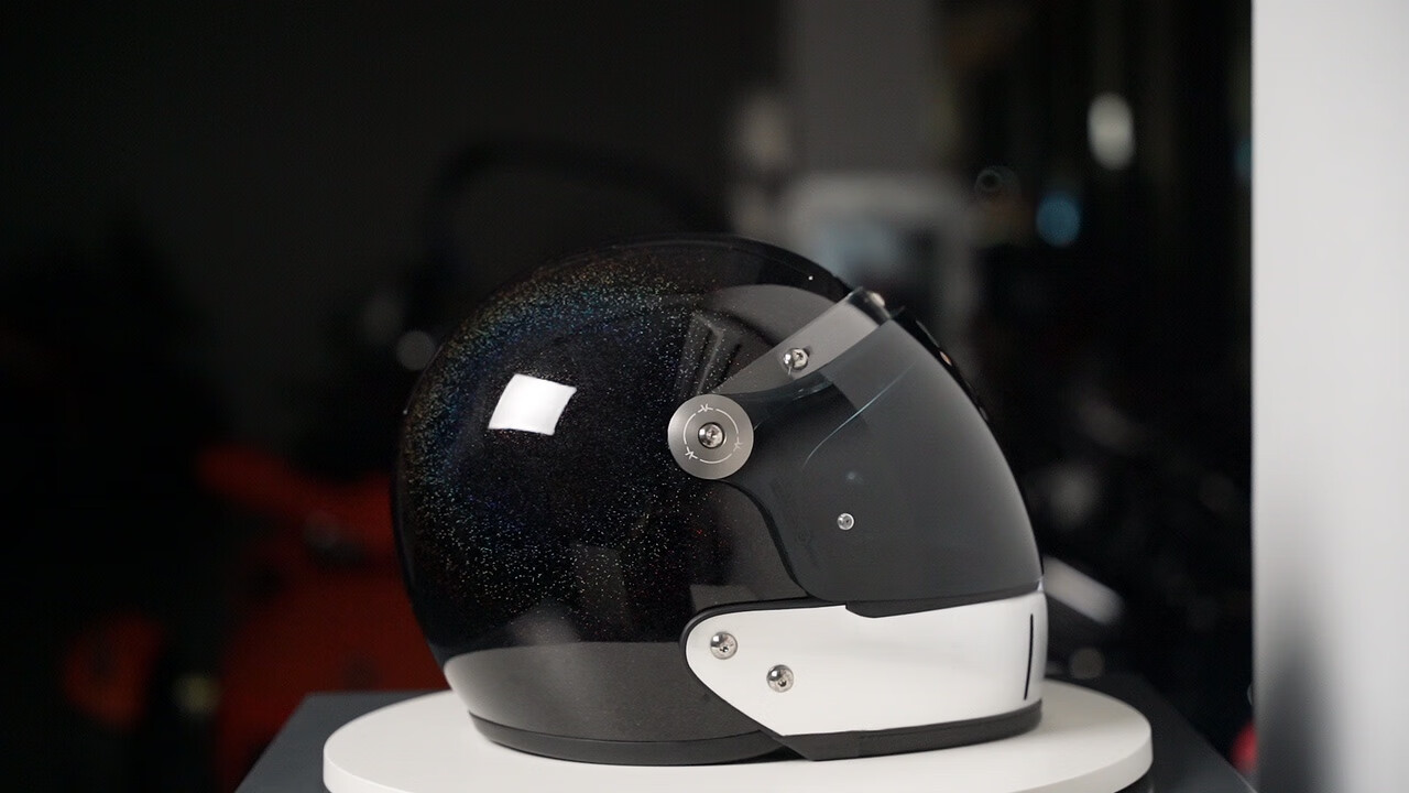 现货法国veldt头盔手工定制复古碳纤维哈雷宝马凯旋ar杜卡迪ai 银箔