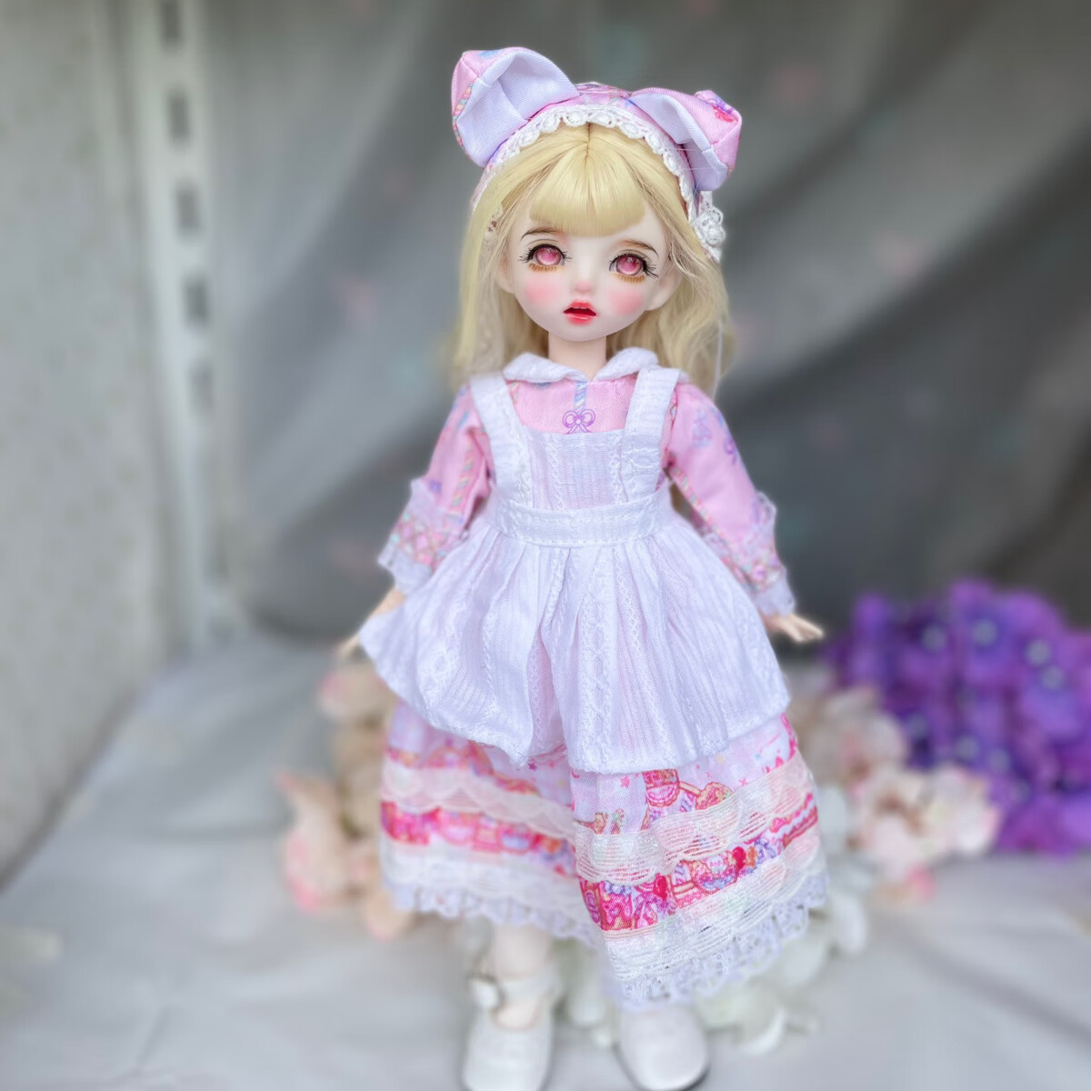贝英杰30厘米bjd娃娃改妆芭比娃娃6分关节娃娃3d真眼女孩玩具换装洋