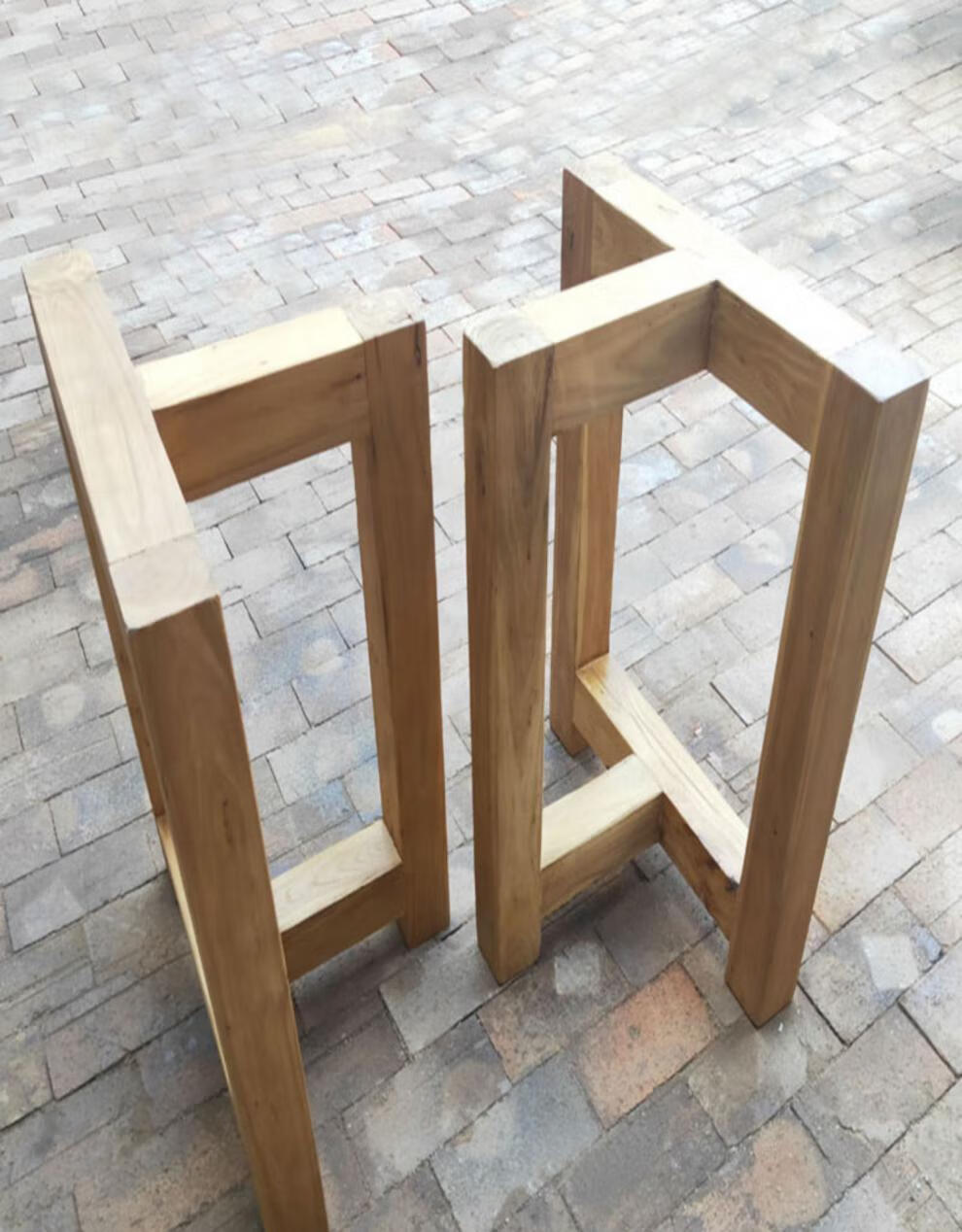 实木桌腿桌脚大板桌架餐桌腿木质脚工字架家用老榆木桌子架子支架榆木