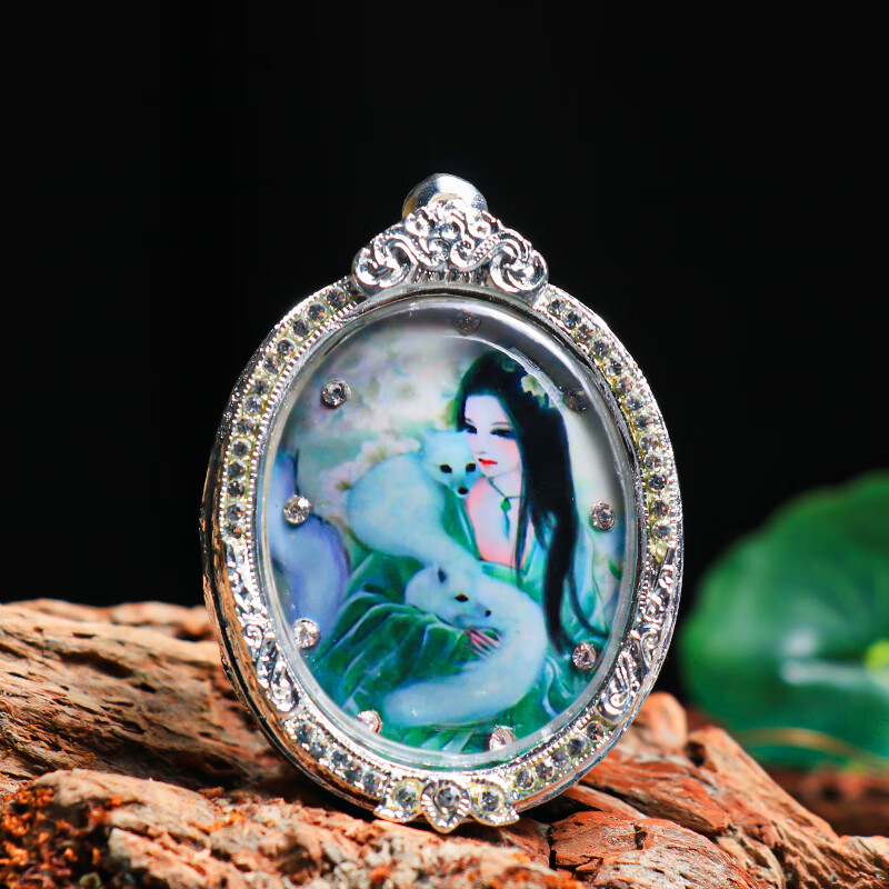 泰国佛牌古巴丙助吊坠正牌九尾狐仙 款式10(纯银壳)