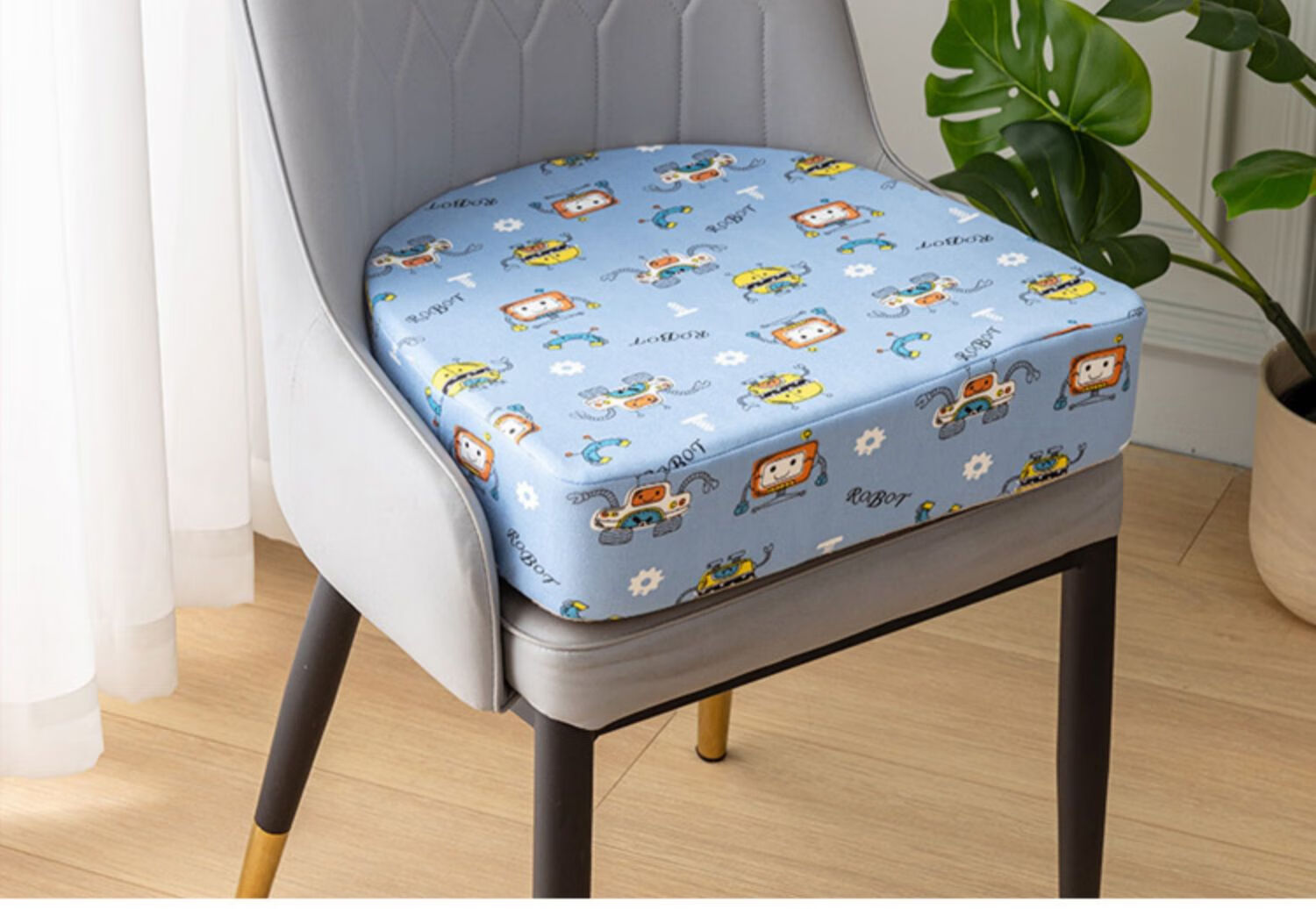 卓尔曼儿童增高坐垫餐椅加厚轻奢座椅垫宝宝客厅吃饭学习防滑坐垫屁