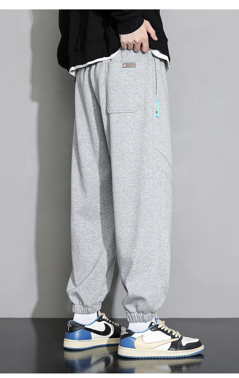 (dynamic north)北面动感卫裤男生秋冬款休闲裤男宽松加肥加大码加绒