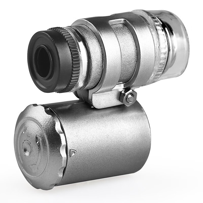 reticle60倍带灯显微镜高倍高清袖珍便携可验钞放大镜珠宝玉器古玩