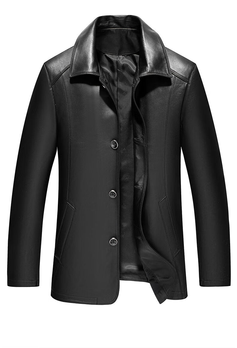 20秋装新款真皮皮衣男春秋男士外套中老年装商务休闲头层绵羊皮夹克