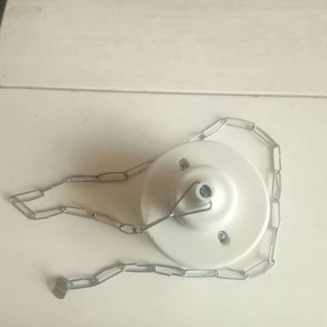 吊链灯具配件应急灯链条支架灯日光灯架镀锌铁链吊灯链子 白色小底座