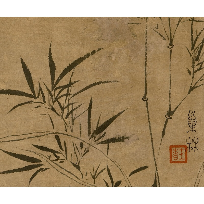 姿翰高清微喷装饰画清代汪士慎兰竹石图写意花鸟画国画立轴宣纸本96x