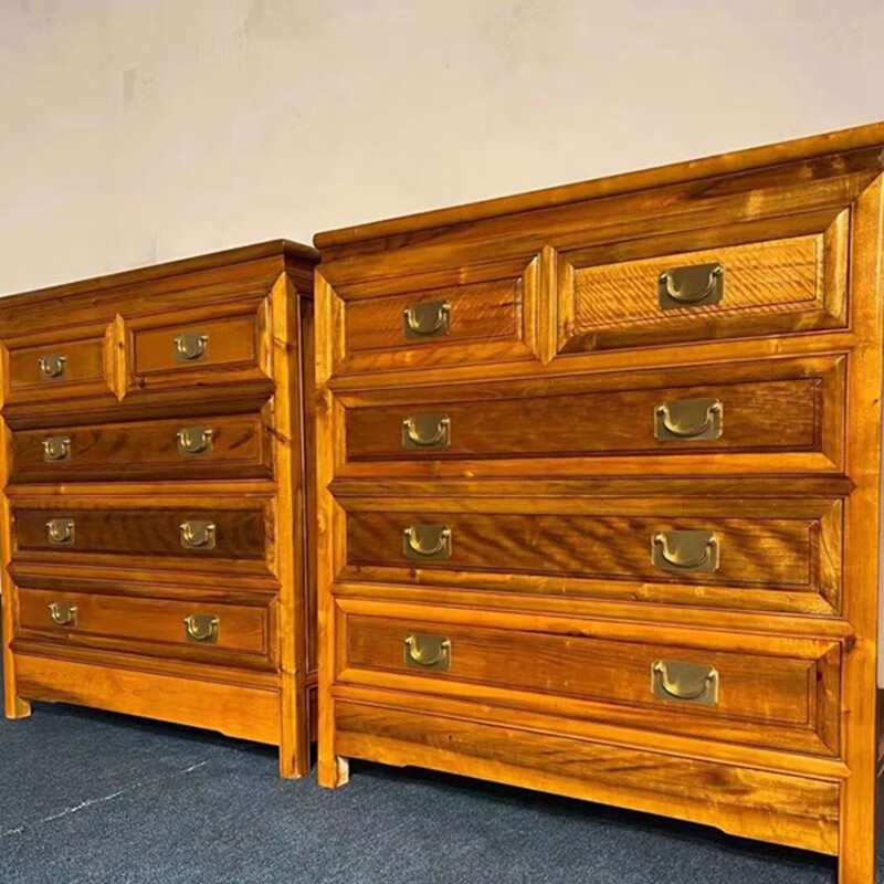 奢晔非国标红木金丝楠学名楠木节节高五斗柜储物柜字画收纳柜五屉柜