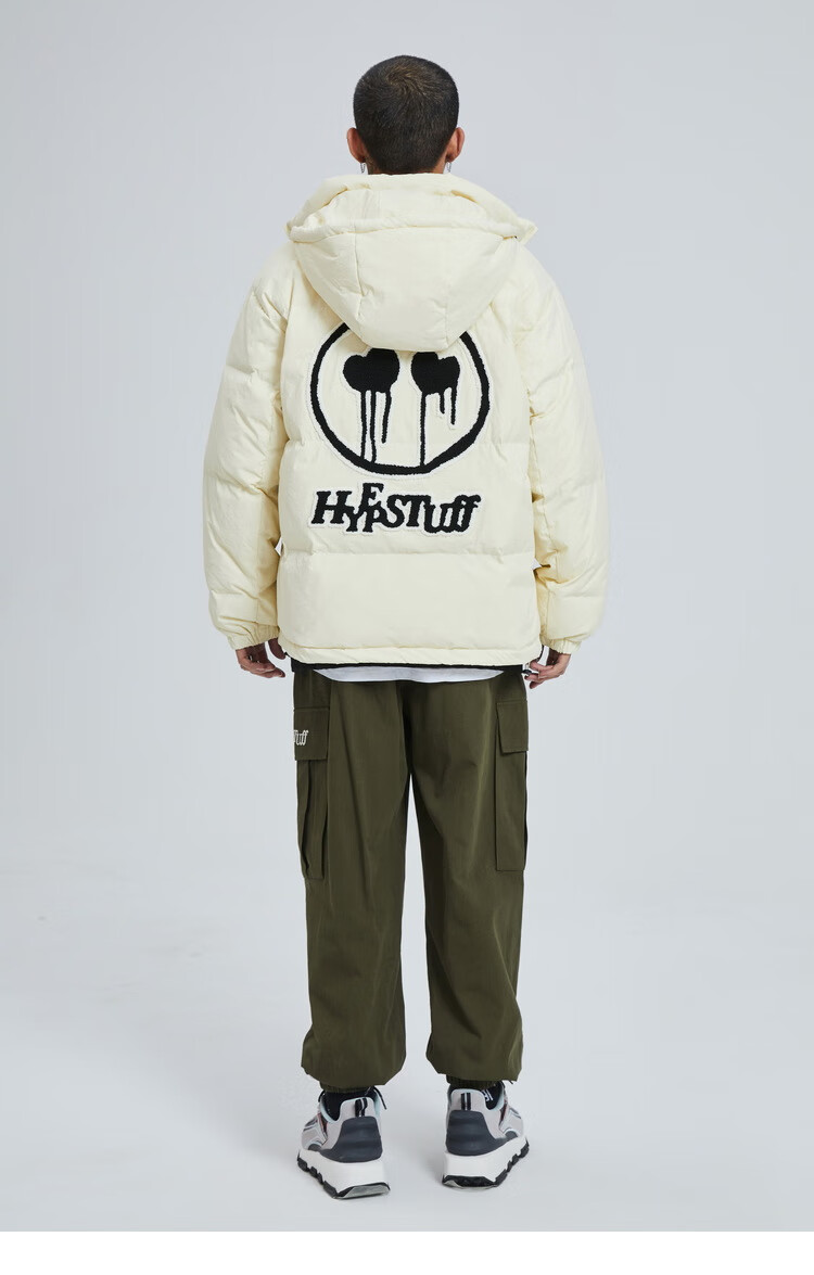 【inxxstreetlab】hypestuff 潮牌可脱卸帽短款羽绒服