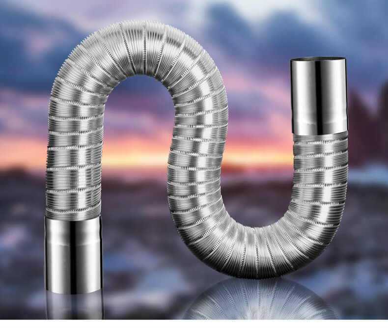 强排式燃气热水器铝箔排烟管不锈钢排风管延长配件加长软管排气管 9cm