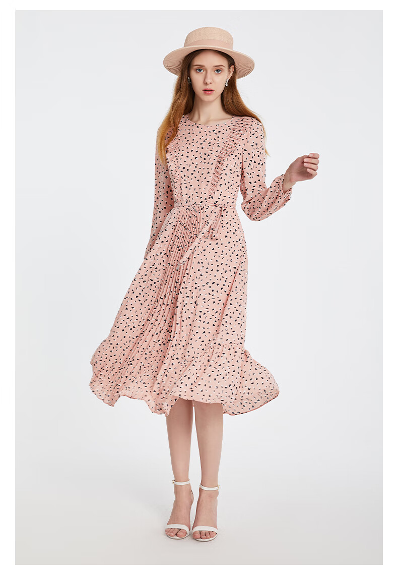 prich衣恋官方集团依恋连衣裙女春夏季款仙女风裙子女通勤圆点长款