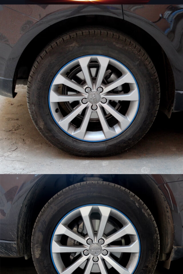 汽车轮毂保护圈保护条轮胎防刮擦蹭防撞胶条轮子装饰贴条改装通用绿色