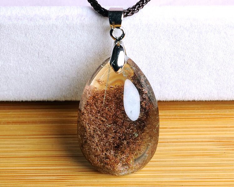 绿幽灵吊坠红幽灵吊坠女士项链绿幽灵貔貅男浅灰色编号d3606