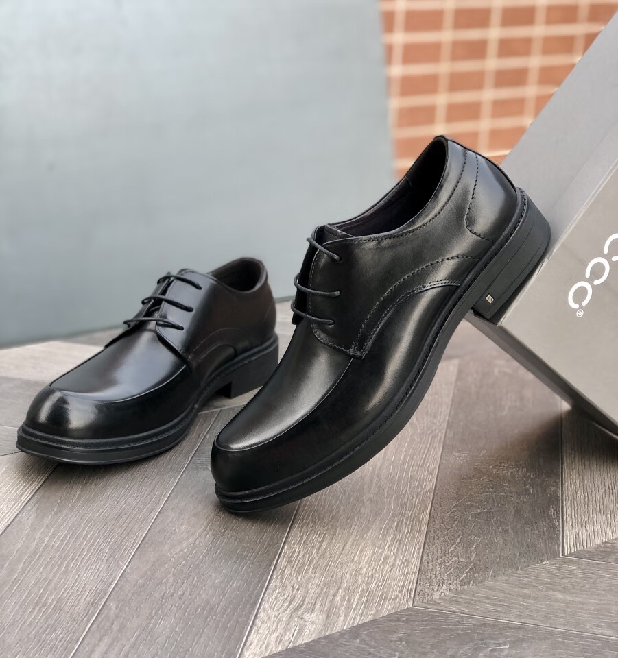 ecco爱步皮鞋男商务正装德比鞋牛皮系带简约百搭青年英伦皮鞋婚鞋