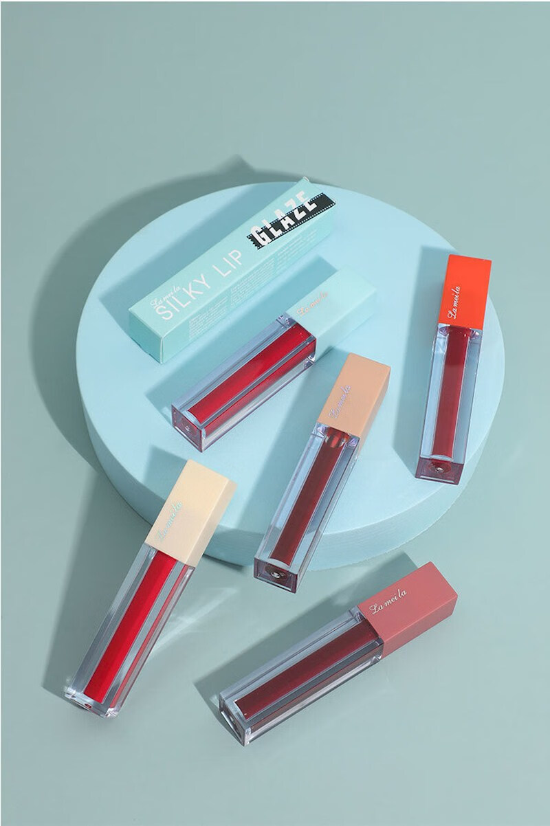 拉美拉丝柔玻璃唇釉哑光不掉色不沾杯防水学生款平价口红102803珊瑚红