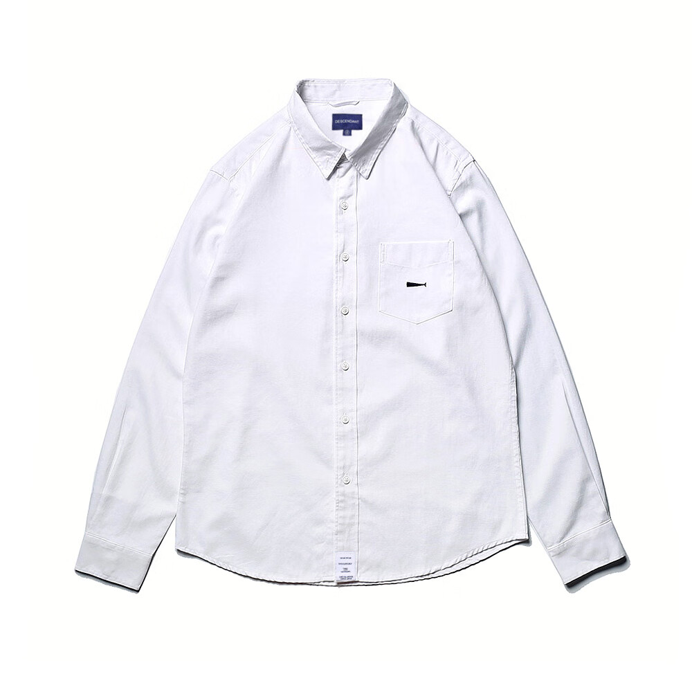 madness新款日系复古西山彻小鲸鱼衬衣男士余文乐休闲牛津纺长袖衬衫