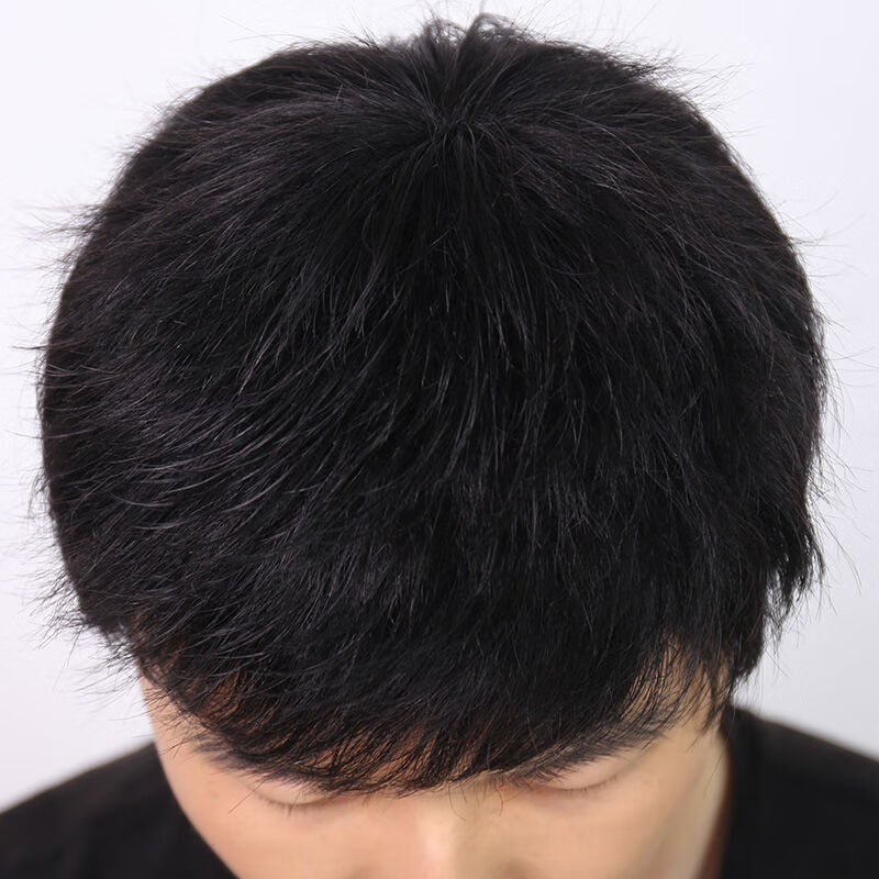 假发男短发韩版帅气头套男士逼真秃顶全套头假发套毛寸递针真头发自然