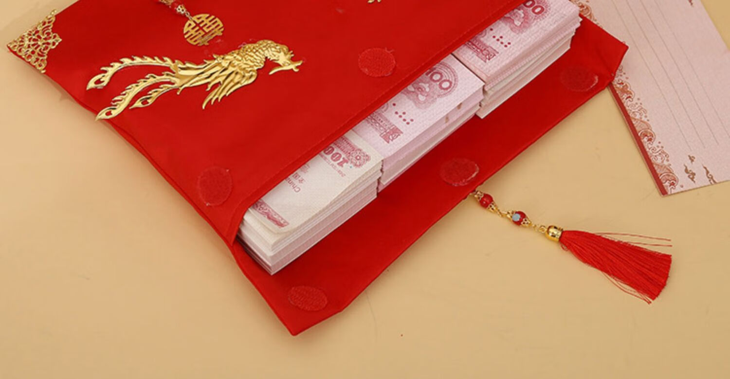 预售年后发货结婚红包创意布艺万元改口费大红包袋随份子婚礼礼金高档
