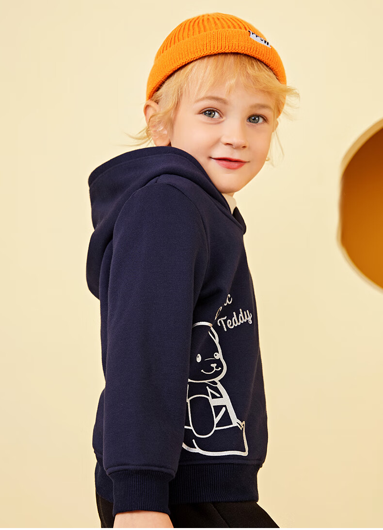 精典泰迪classicteddy童装儿童卫衣男女童加绒加厚上衣宝宝运动休闲