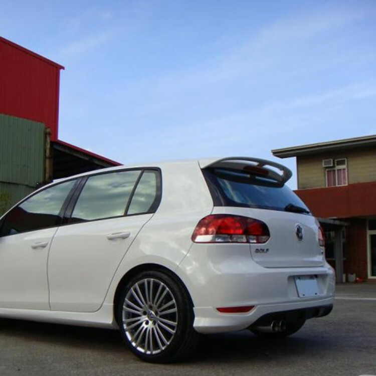 适用于大众高尔夫6尾翼高尔夫6golf改装尾翼定风翼高6免打孔烤漆尾翼