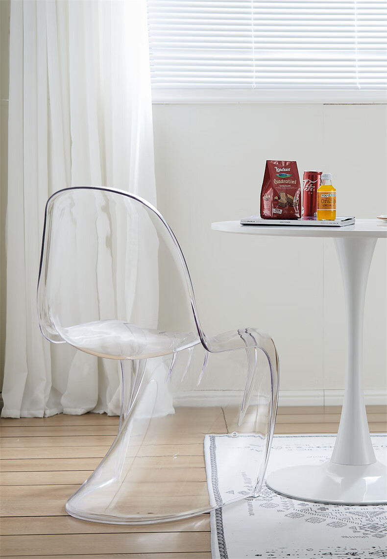 椅北欧亚克力塑料餐椅网红潘东椅s椅家用家具创意设计师椅子美人椅 宝