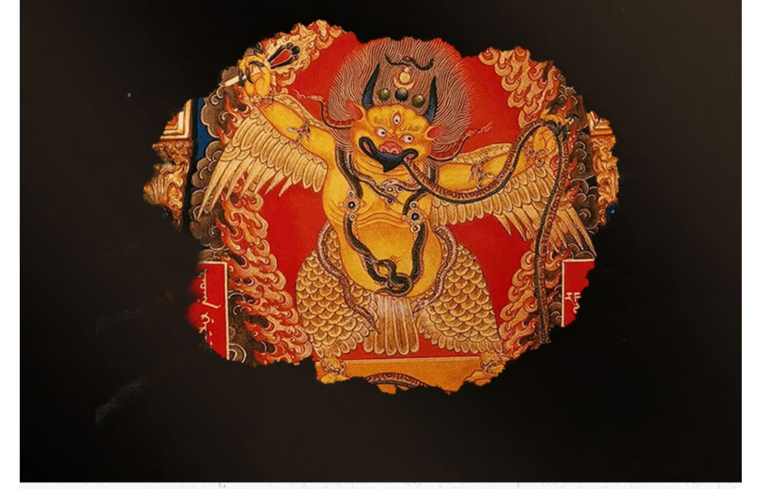 藏传密宗纯铜大鹏金翅鸟居家摆件雷震子神像大鹏鸟开业送礼工艺品大鹏