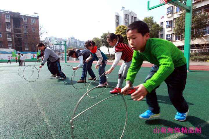 铁环滚铁圈推铁环滚铁环桶箍铁圈80后怀旧传统儿童健身玩具实心扁款