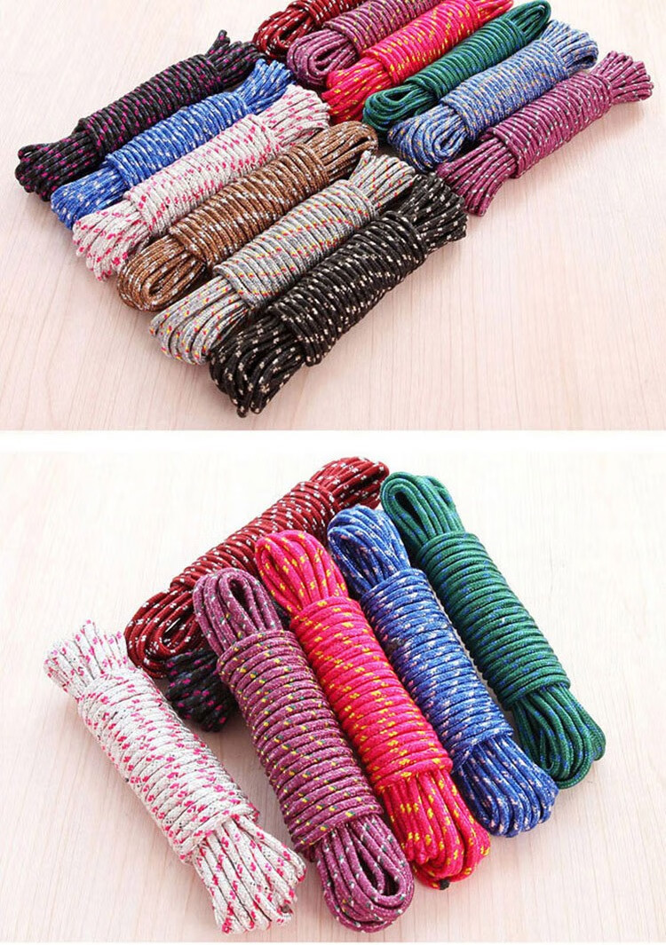 惠益 晾衣绳 多功能尼龙凉衣绳户外防滑晒衣绳晒被绳子晾晒绳加粗10米