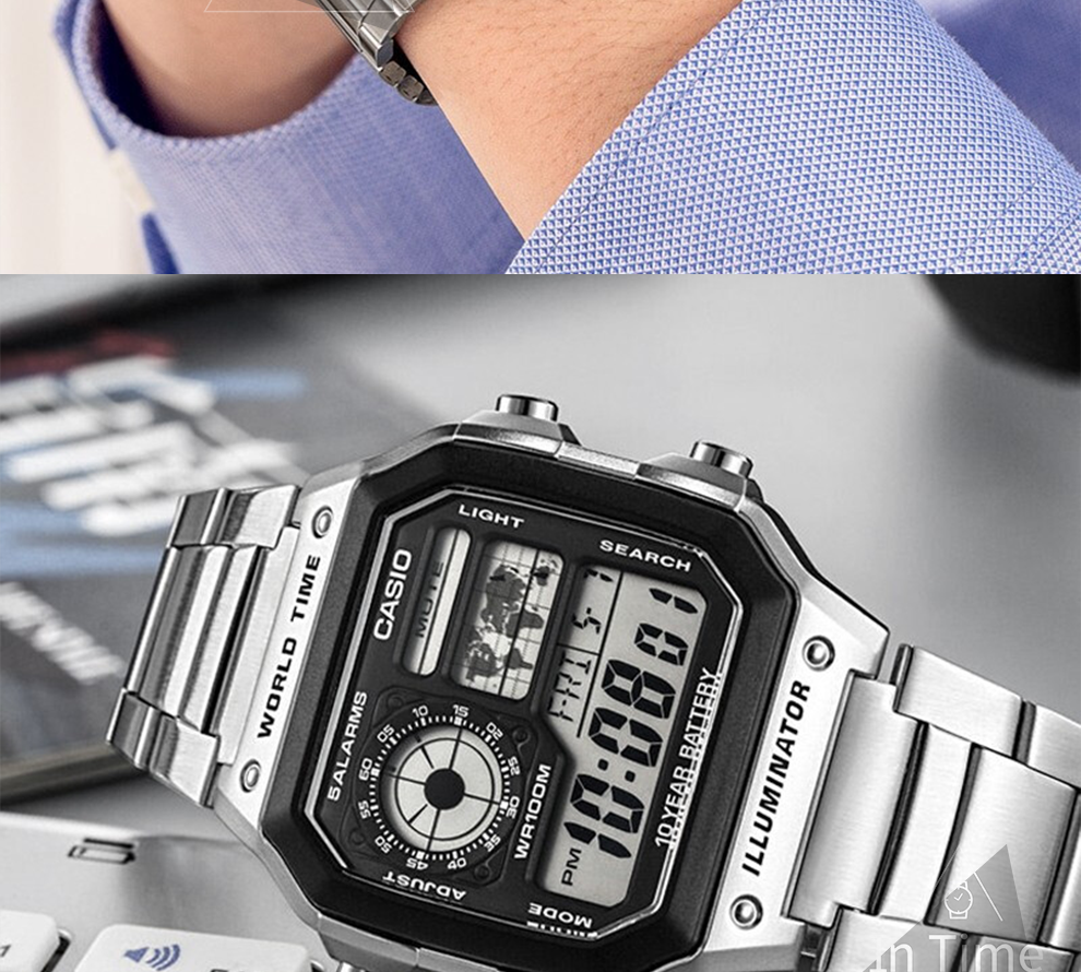 卡西欧小方块ins复古数显小金表金属防水男表 小金表a168wg-9w【图片