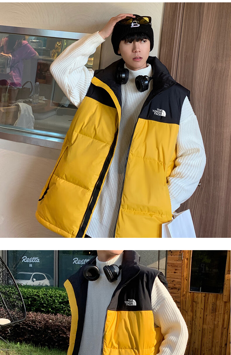 北面(the north face)北面马甲男秋冬季韩版潮牌羽绒棉坎肩背心加厚