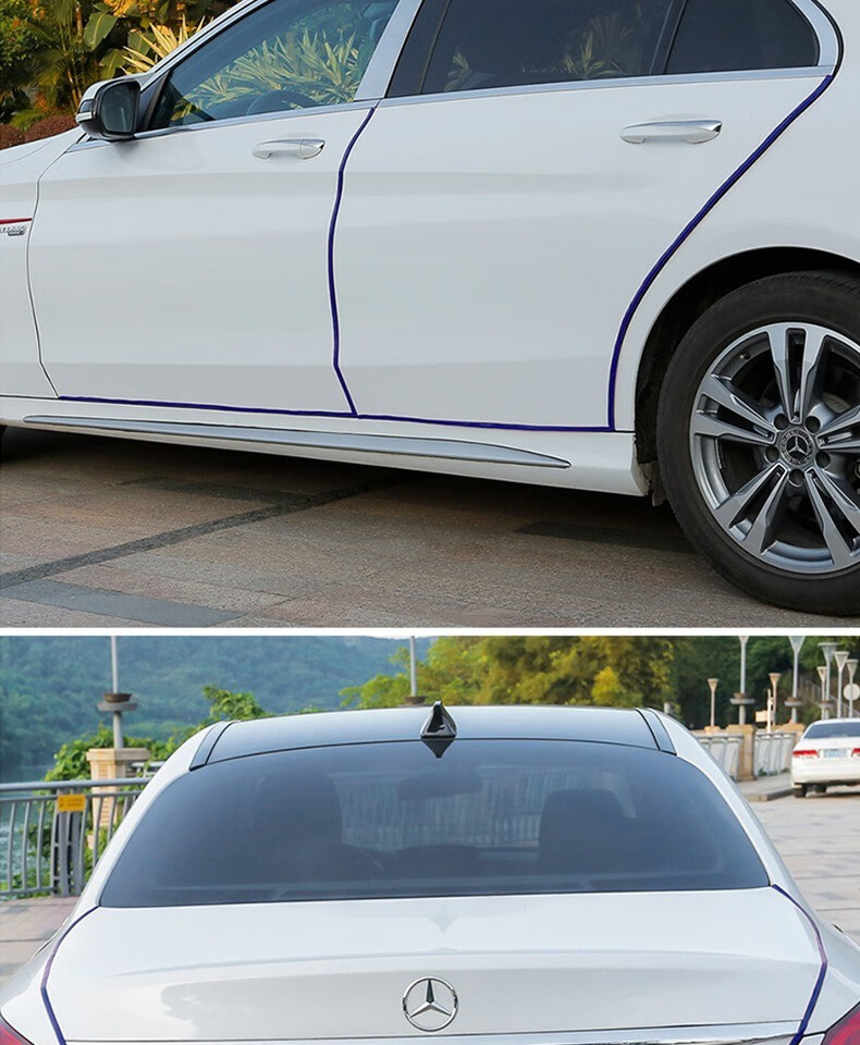 汽车门防撞条通用型门边保护条免粘贴开门防刮蹭磕碰胶条装饰用品黑色