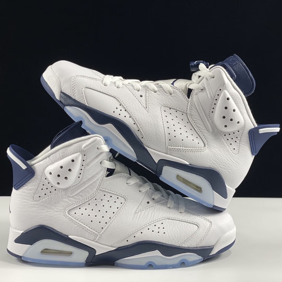 【官方旗舰】aj6 乔6 白蓝 午夜蓝 海军蓝 休闲高帮运动男女篮球鞋 ct