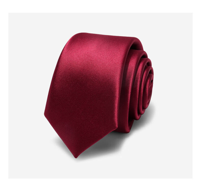 皮尔卡丹品牌高档纯酒红色领带男正装商务潮流结婚新郎婚礼宴会主持