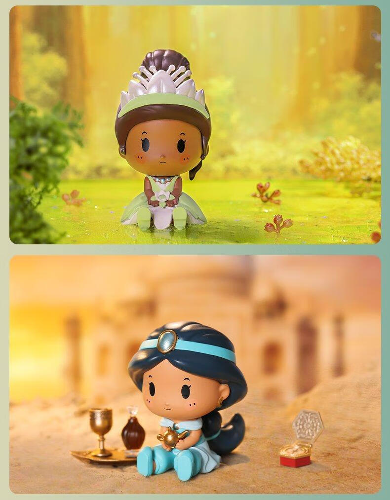 迪士尼公主坐姿系列公仔可爱玩具确认款隐藏潮玩玩偶摆件收藏手办