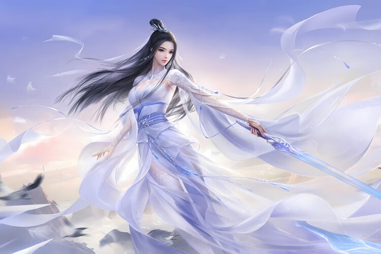 诛仙周边 诛仙陆雪琪碧瑶海报壁纸墙纸挂画装饰画古风美女游戏动漫