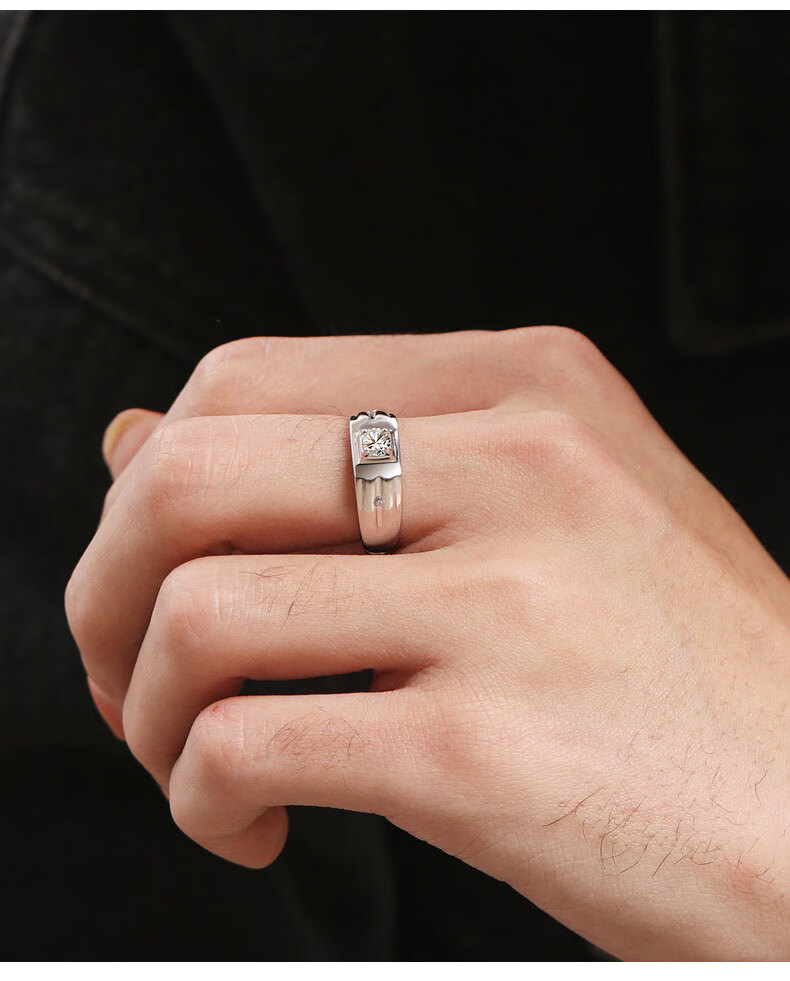 miflame足银霸气白银戒指男单身男士潮人韩版个性潮开口宽指环国号23