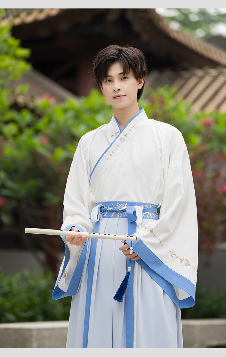 汉服男古装新款改良仙气大氅长袍夏季古风情侣男女学生服上衣下裙m